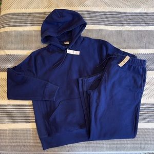 NWT J. Crew Heritage Fleece Hoodie and Matching Sweatpants Set